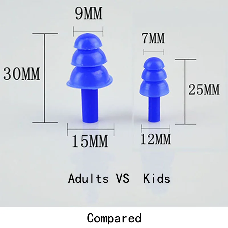 Kids Children Swimming Earplugs with Cord Waterproof Soft Silicone Water Swim Sports Diving Set Nose Clip Ear Plug Earplug Tool