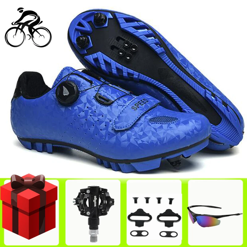 

Outdoor Sapatilha Ciclismo MTB Cycling Shoes Men Elastic Button Women Professional Bicycle Self-Locking Mountain Bike Bicicleta