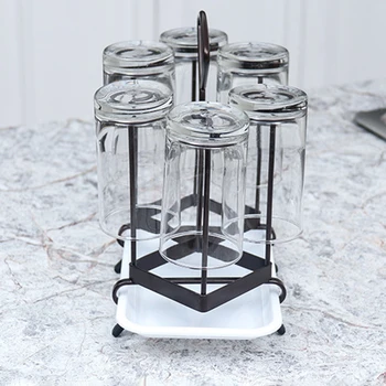 

Brand New Metal Cup Drainage Rack Mug Holder Kitchen Counter Top Storage Home Stand Shelf