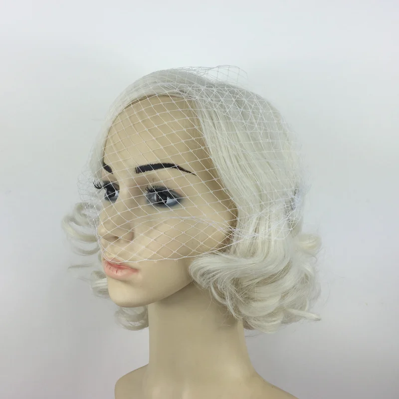 Wedding Bridal Birdcage Women Face Veil White Fascinator With Hair Comb Clips Wedding Bridal Birdcage Women Face Veil White Fascinator With Hair Comb Clips