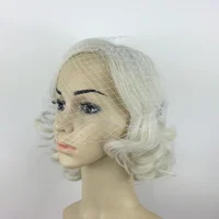 Wedding Bridal Birdcage Women Face Veil White Fascinator With Hair Comb Clips 1