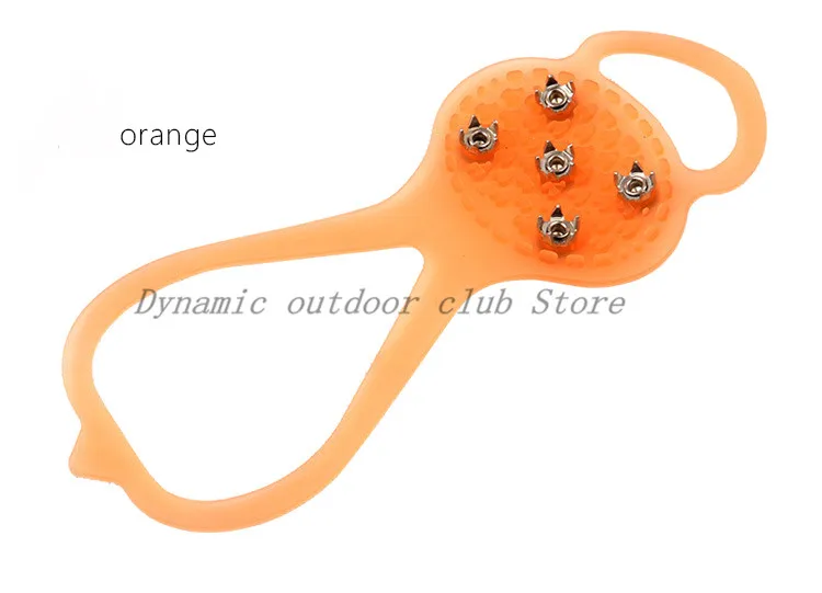 orange THINKTHENDO/1 пара ледяные зимние шипы, Нескользящие шиповки, сапоги, захваты, скобы - Цвет: orange