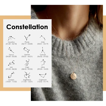 

JUJIE Gold Color Stainless Steel Necklace for Women Trendy Penddants Choker Necklace Feminine Fashion Necklace Jewelry