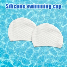 Silicone Swimming Cap Men Women Adults Swim Pool Waterproof Ear Protection Sports Elastic Swim Diving Hat