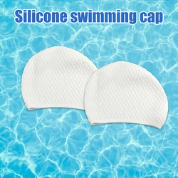 Silicone Swimming Cap Men Women Adults Swim Pool Waterproof Ear Protection Sports Elastic Swim Diving Hat