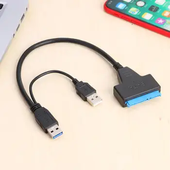 

SATA to Dual USB3.0 5Gbps Converter Cable for External 2.5 inch SATA/HDD Case No Need for External Power Supply Handy