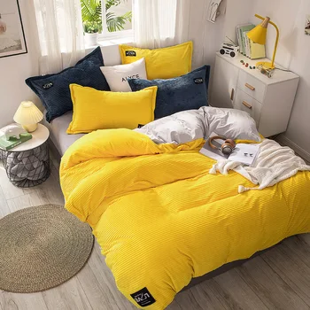 

YanTing Home Textile Bedding Set Microfiber Fabric Pillowcase Duvet Cover Fast Heat Keep Warm Twin Queen Full King Size