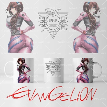 

Evangelion Eva Mari Makinami Illustrious Coffee Mug Tea Cup White Ceramic Teacup Gift