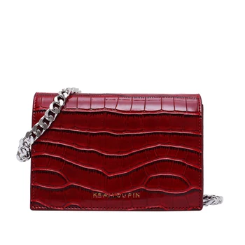

Designer Bags For Women Fashion 2019 Luxury Leather Croco Shoulder Crossbody Bag Stone Pattern Clutch Female Bolso Mujer Black