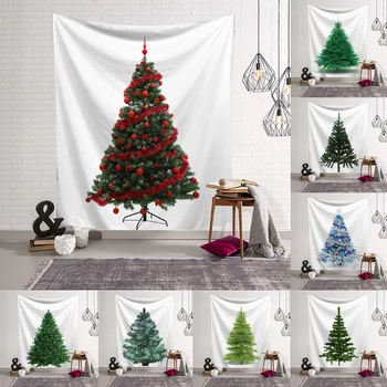 

2020 New Christmas Trees Tapestry Fabric blanket Yoga Wall Hanging Art Large Beach Towel Carpet Wall Rug Christmas Decor