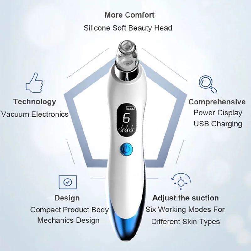 Новинка, средство для удаления черных точек, для лица, для глубокого очищения пор, для удаления прыщей, вакуумное всасывание, для ухода за кожей лица, инструмент для красоты, очищающие устройства