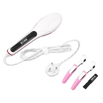 

Auto Electric Hair Straightener Comb Brush Auto Hair Massager UK Plug