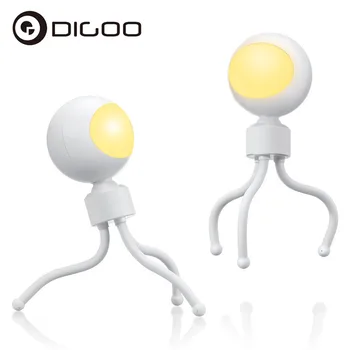 

DIGOO 0.5W Smart Acoustooptic Remote Control Night Light 3200K Color USB Charging 360° Reading Light Rechargeable Table Lamp