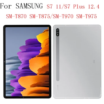 

Transparent tablet case For Samsung Galaxy Tab S7 11 Plus 12.4 2020 SM-T970 T975 T870 T875 Drop Resistant case Slim TPU case