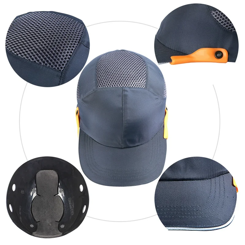 

Men Safety Bump Cap With Reflective Stripes Lightweight and Breathable Hard Hat Head Protection Cap