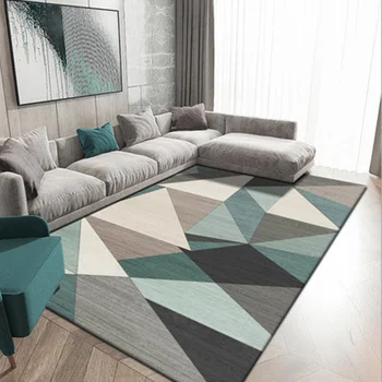 

60*90cm Nordic Home Bedroom Bedside Carpets Living Room Decorative Rug Washable Carpet Rug Printing Geometric Floor Parlor Mat