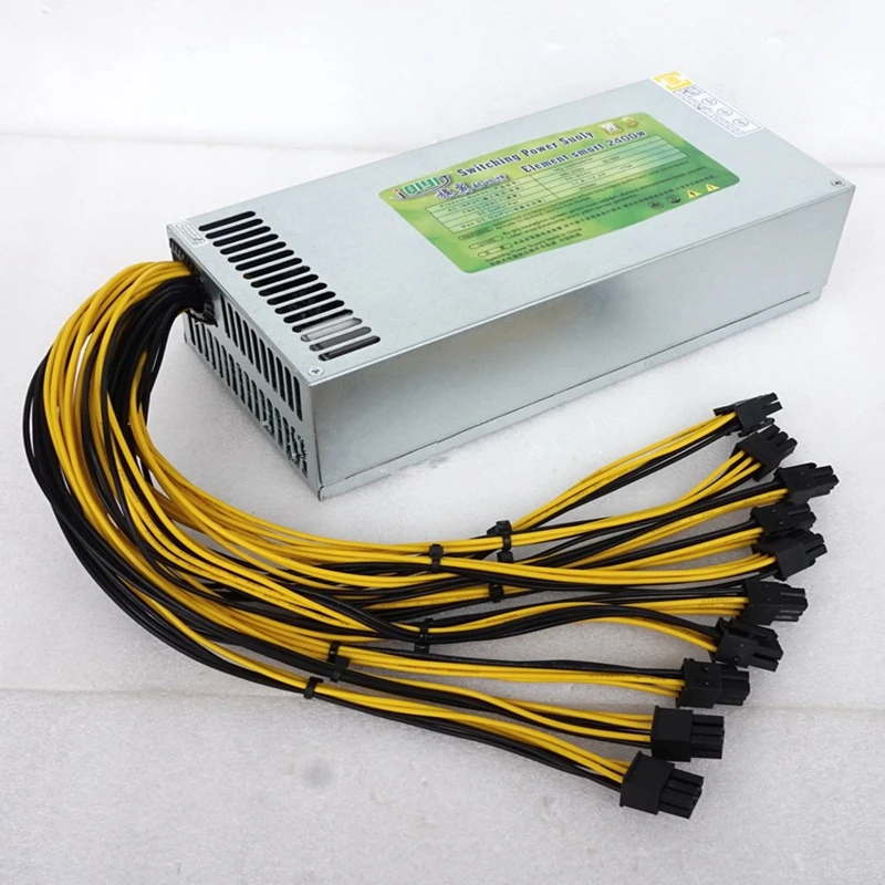 Блок питания для QIYI 2U одноканальный 12V 13* P6/10* P6 2400W Питание E11 E10 E9 851 852 911 S9i T9+ Питание HQ-2400WBT