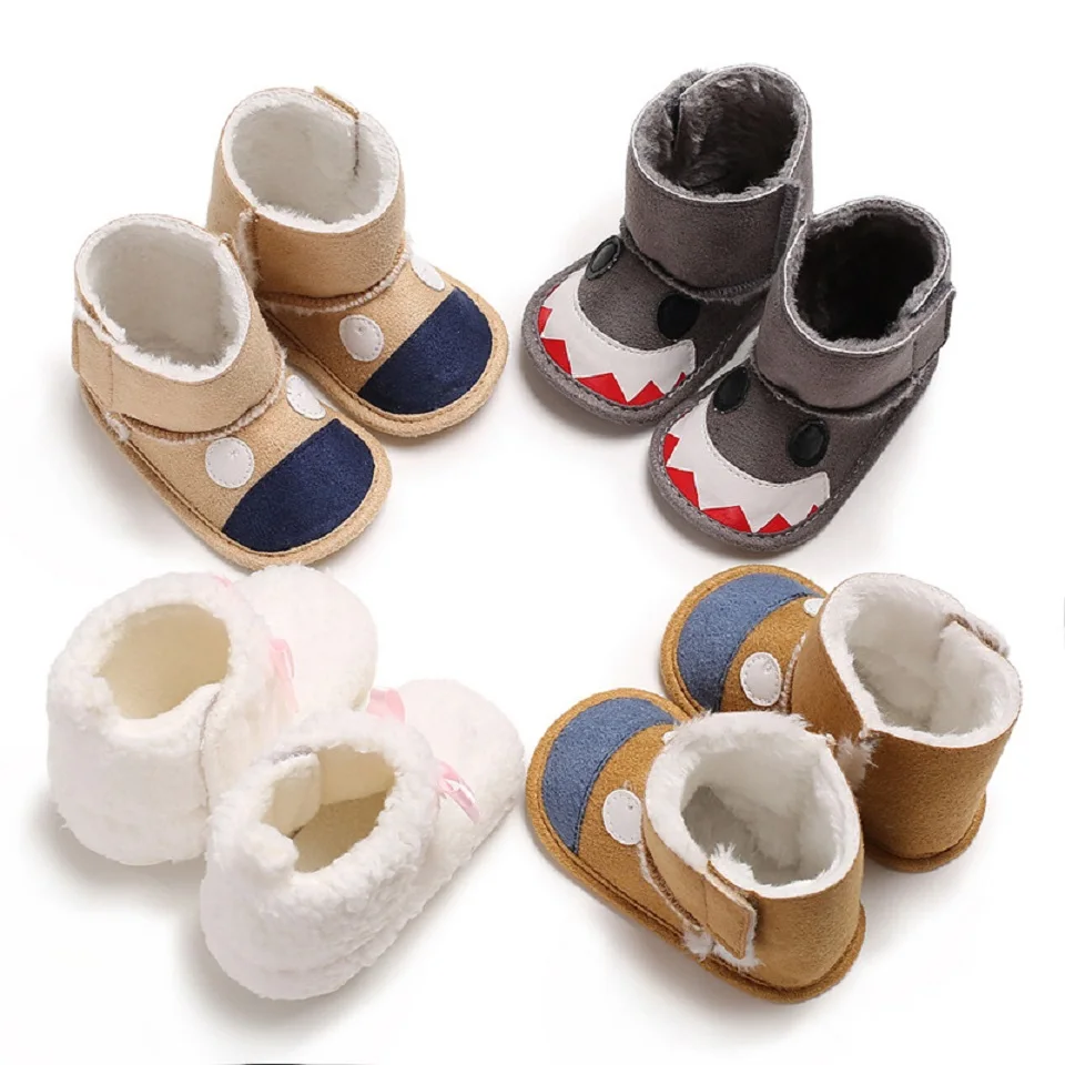 

Hot Baby Infants Boots Toddler Baby Girl Boy Shoes Newborn Wool Snow Booties Crib Shoe Winter Warm First Walkers Fashion Cartoon