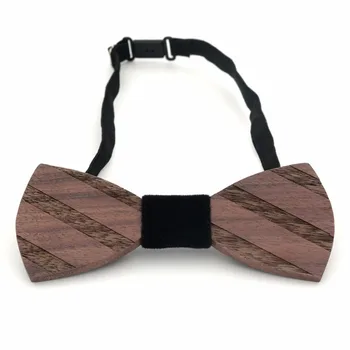 

Wooden Bow Tie Holiday Wedding Business Wood Lavalier Men And Women Retro Bow Tie Wedding wooden bow tie