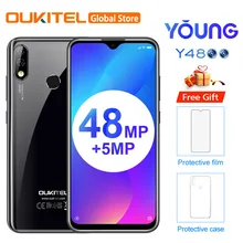 OUKITEL Y4800 6.3 "FHD + Waterdrop Android 9.0 ciasto 6GB 128GB smartfon linii papilarnych 4G 4000mAh 9 V/2A szybkie ładowanie telefonu komórkowego(China)