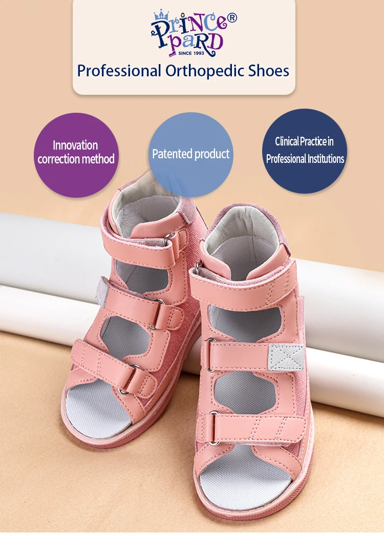 orthopedic footwear on Orthopedic Shoes Kids Girls Princepard Summer Pink Princess Sandals With Correcting Insoles For Arch Support Care Ankle Wrap Aliexpress