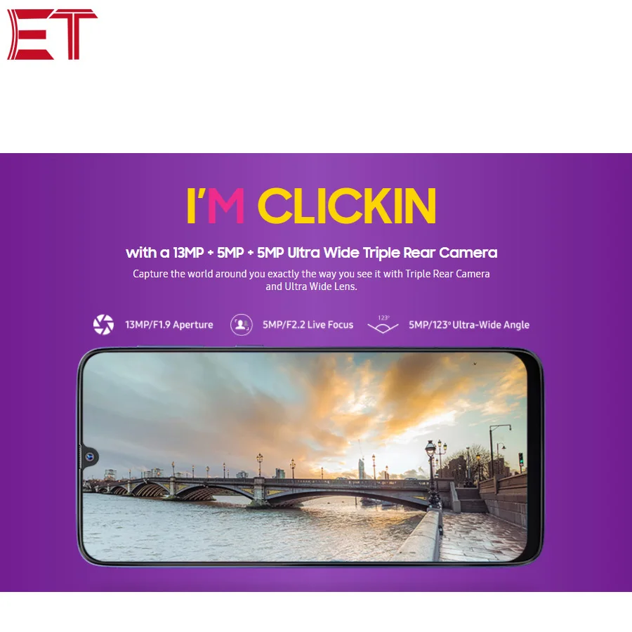 samsung Galaxy M30 M305F-DS, 4 Гб ОЗУ, 64 Гб ПЗУ, мобильный телефон, 6,4 дюймов, четыре ядра, тройная задняя камера 13 МП+ 5 Мп+ 5 МП, Android телефон