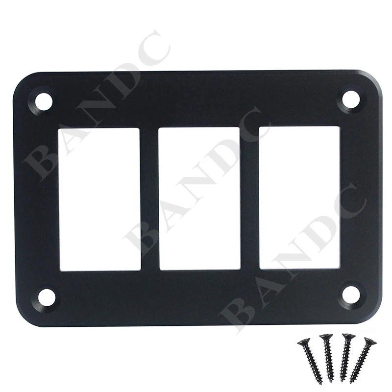 3 Way Gang Aluminum Toggle Switch Panel for Car Marine Boat RV Truck