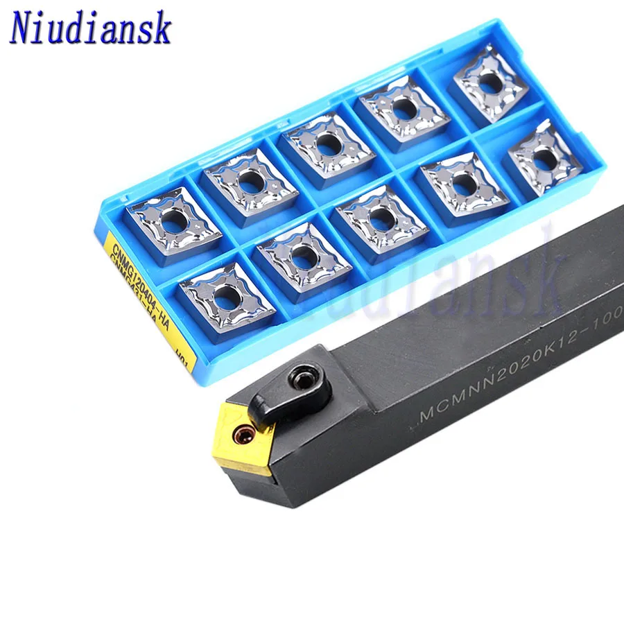 

10pcs CNMG1204 CNC Machine Carbide Inserts 1pc MCMNN2020K12-100 External Turning Tool Holder MCMNN2525M12-100 Lathe Tool Suit
