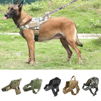 

Tactical Dog Harness Military Patrol K9 Working Dog Collar Harness Service Dog Vest With Handle For Training Hiking Outdoor