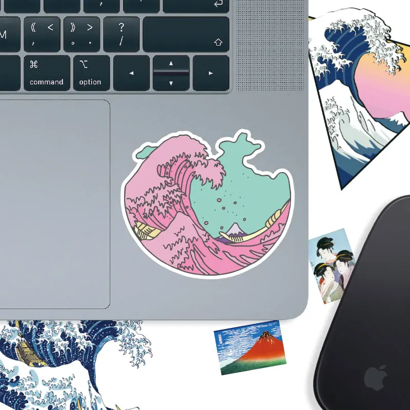 Великолепные волнистые наклейки художественный Рисунок декоративные для