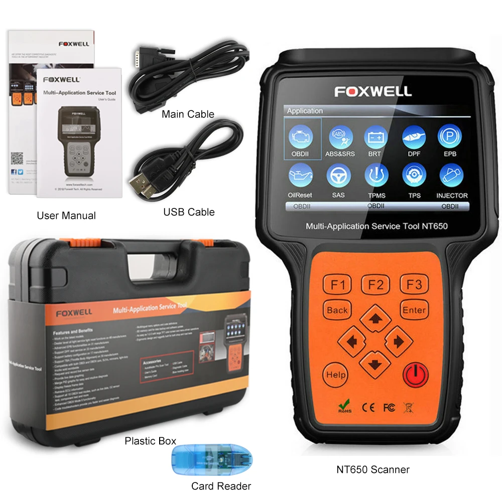 

NT650 OBD2 Automotive Scanner ABS Airbag DPF Injector Coding BMS Oil Reset Professional Car Diagnostic Tool OBD2 Scanner