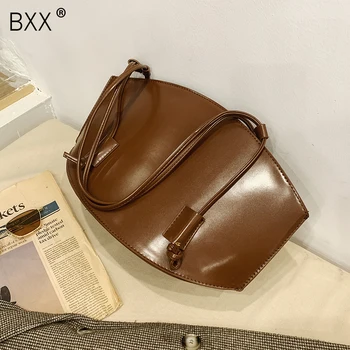 

[BXX] Fashion Design PU Leather Crossbody Bags For Women 2020 Winter Luxury Shoulder Handbags and Purse Female Travel Bag HP390