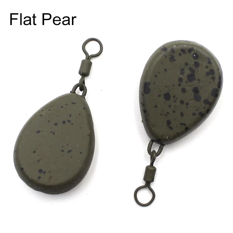 Accessories for Carp Fishing Big Flat Pear Swivel Lead Weights For Carp Rig  Ronnie Chod Hair Rig Carp Terminal Tackle