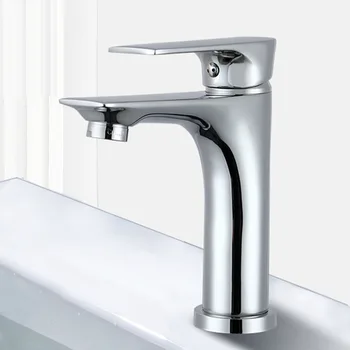 

Copper Hot and Cold Mixed Water Faucet Single Hole Bathroom Bathroom Basin Washbasin Hot and Cold Faucet