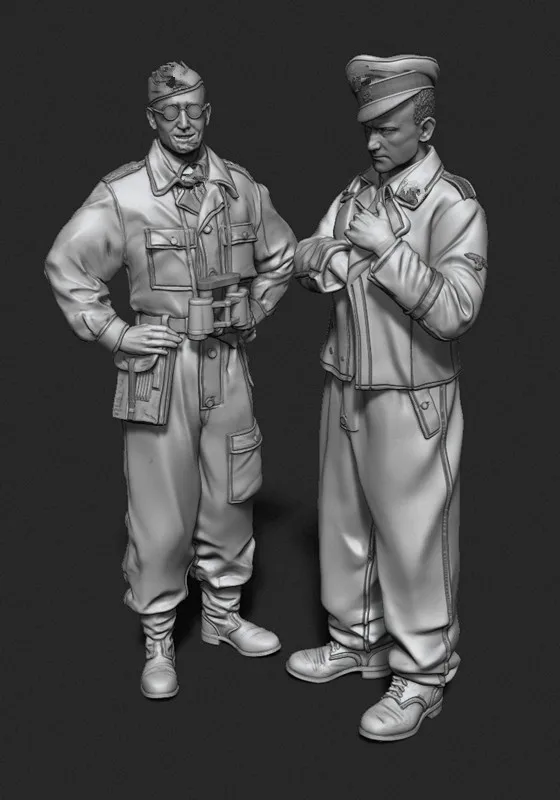 1/35 модельная фигурка из смолы набор нераскрашенные 1035(2 фигурки)|Наборы для