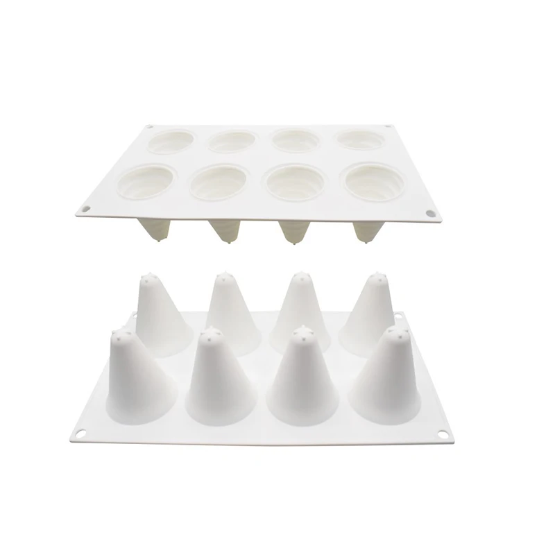 Christmas Tree Silicone Mold Cake Decorate Mould Tools 8 Cavity 3D Shaped Mousse Molds Non-stick DIY Baking Cake Moulds Tools2