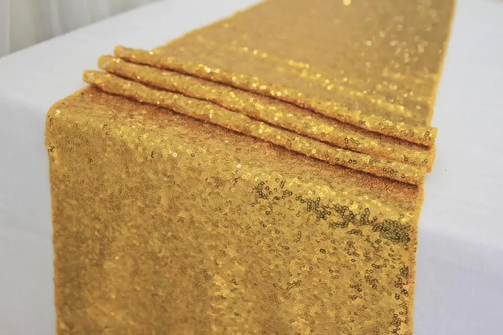 

Sequin table runner shiny gold silver colour luxury style wholesale embroider sequin table runner for wedding hotel dinner party