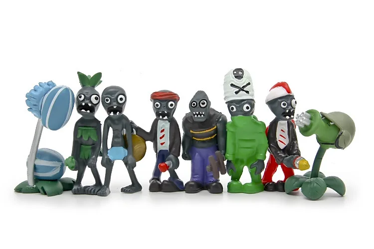 7 см мини декоративные игрушки 16 шт./компл. PlantsvsZombies серии декор для настольных горшечных растений автомобилей