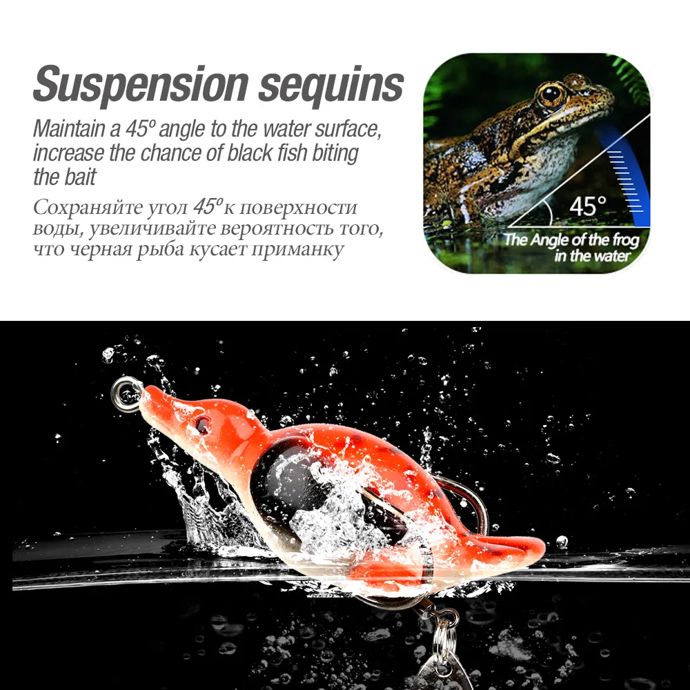 DONQL 5pcs/ Box Duck Soft Fishing Lure 6.5g 11g Wobblers Silicone Artificial Fishing Bait Metal Sequins Crankbait Fishing Tackle