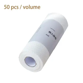 

50 PCS Reusable Lazy Rag Bamboo Towels Kitchen Dish Cloth Paper Towel Roll Organic Washable Dish Cloths Clean Washing Towel