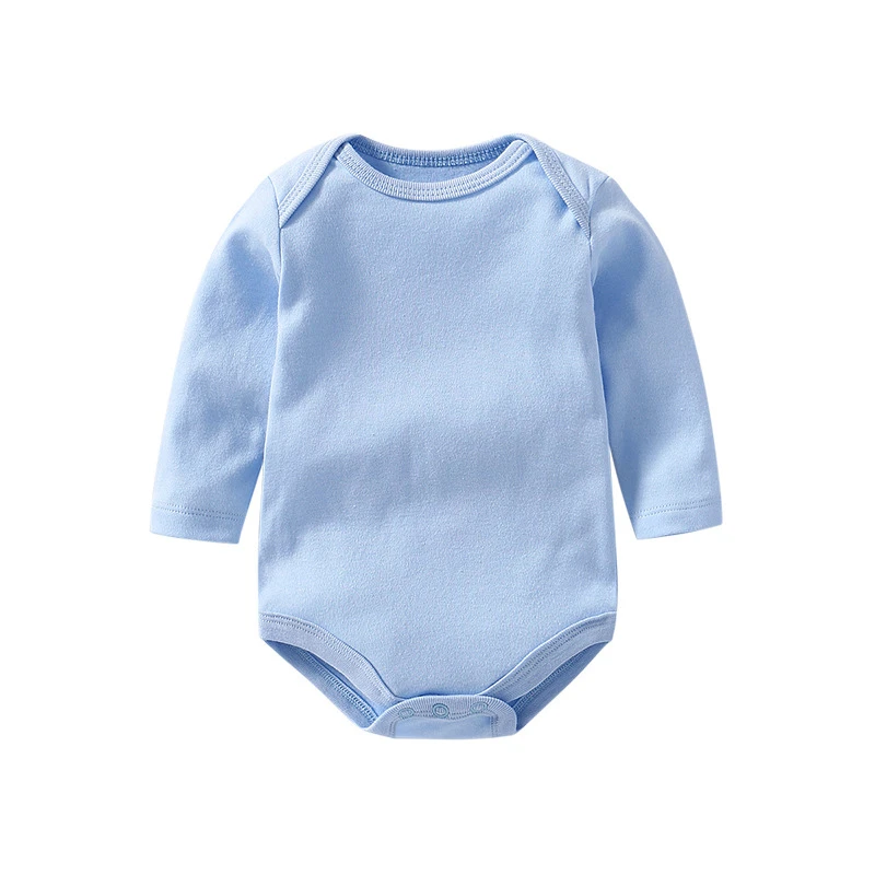 Baby Clothes Solid Color Boy Girls Romper Newborn Long Sleeve 100% Cotton Jumpsuit Bebe Spring Classic Clothes Tops Tees 3