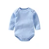 Baby Clothes Solid Color Boy Girls Romper Newborn Long Sleeve 100% Cotton Jumpsuit Bebe Spring Classic Clothes Tops Tees 3