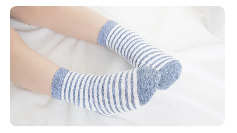 Spring And Autumn New Style Korean-style Cotton CHILDREN'S Socks Stripes Cute Cartoon BABY'S Socks Tube Socks