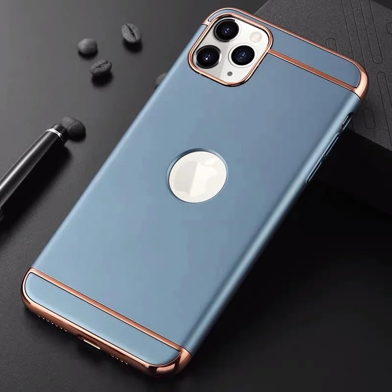 Роскошный противоударный жесткий чехол из поликарбоната для Iphone 11 Pro Xs Max Xr X, матовый чехол для Iphone 7, 8, 6s, 6 Plus, Fundas - Цвет: GRAY BLUE