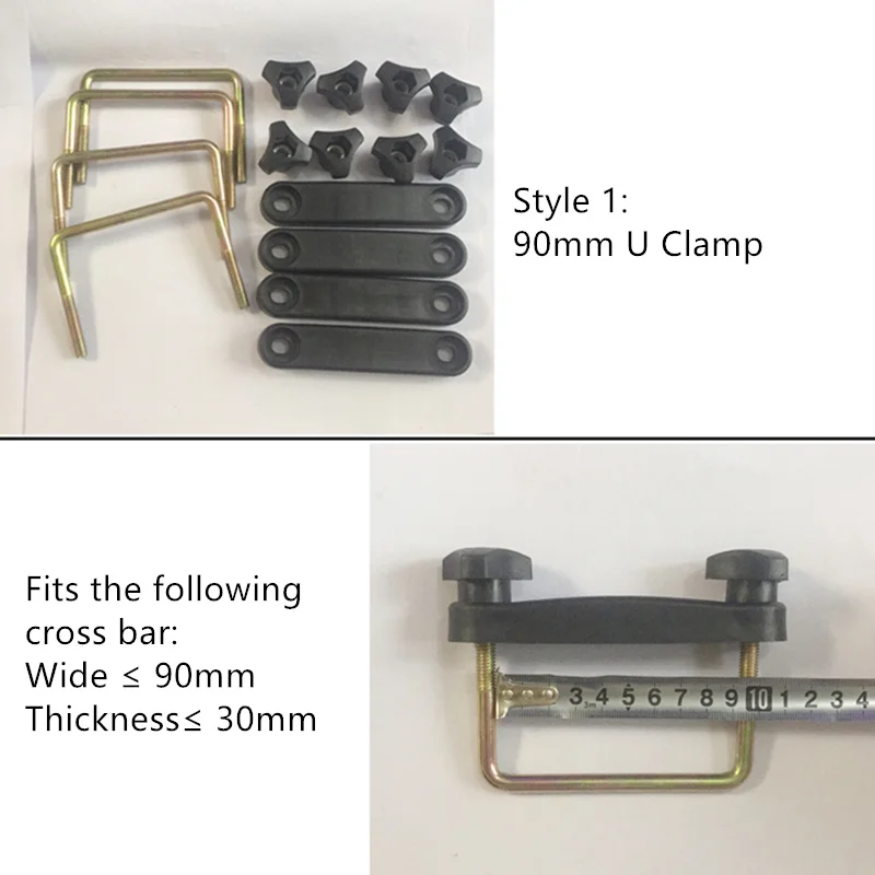 Car Roof Rack Basket U-Bolt Clamps Mounting Fitting Kit ALWAYSME u bolts clamps car exterior parts