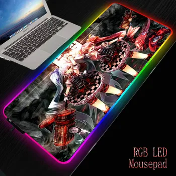 

MRGBEST Anime Two Girl RGB LED Backlight Gaming Mouse Pad Computer Keyboard Illumination Mousepad Keyboard Mouse Gaming Mat