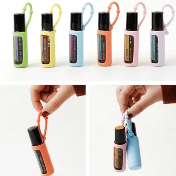 

6PCS Silicone Essential Oil Protective Case with 10ml Solid Color Bottle Doterra Case Protect Bottle Doterra Essential Oil Case
