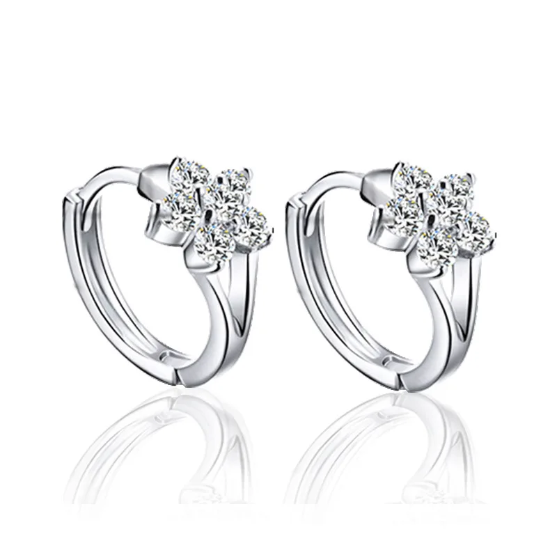 Женские серьги гвоздики из серебра 925 пробы с фианитом|silver stud earrings|sterling silver