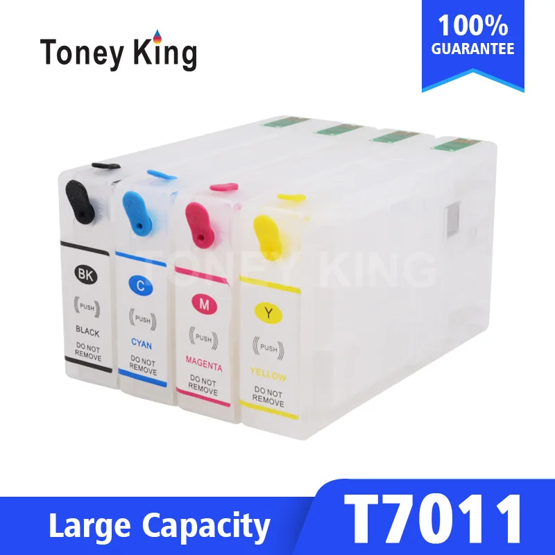 Toney King многоразовый картридж для Epson T7011 T7012 T7013 T7014 чернильные картриджи для WorkForce Pro WP-4000 4015DN 4095DN принтер