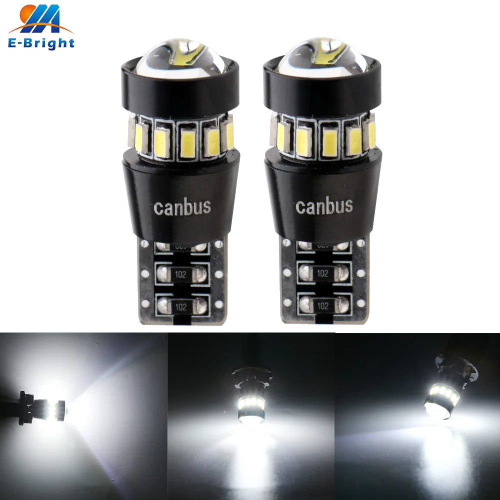 2X W5W T10 Canbus 3014 18 SMD линзы Светодиодная лампа без ошибок поворот парковка дверной